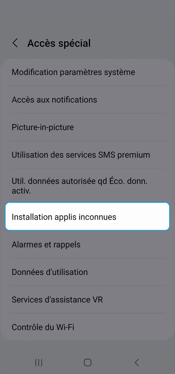 Autorisez l'installation de l'application MegaPari.
