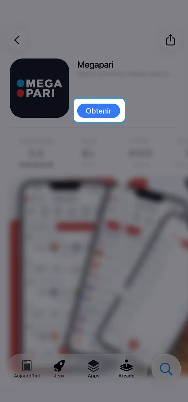 Téléchargez l'application et rejoignez MegaPari.