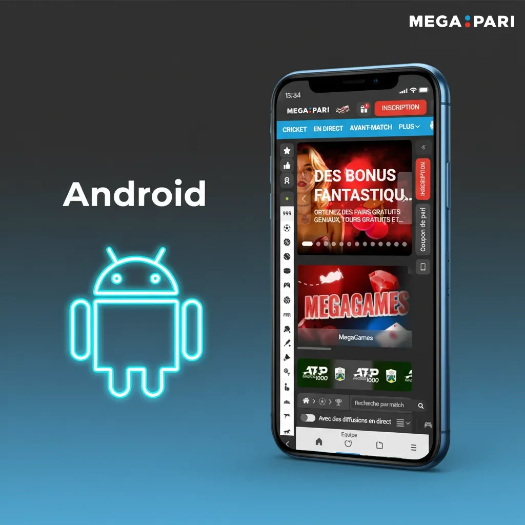 Application Android MegaPari 7.0+ à installer sur smartphone