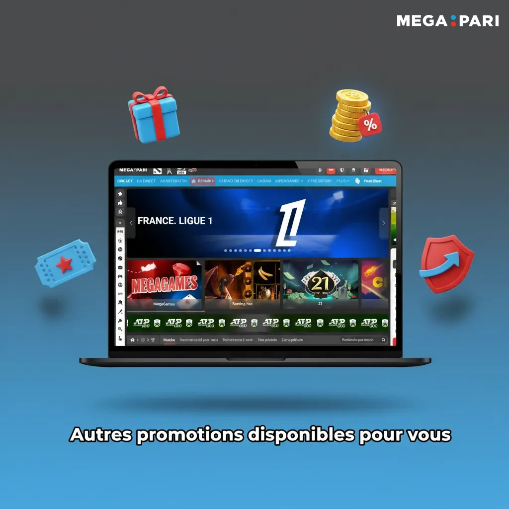 Section des promotions avec cashback, bonus hebdo et free spins