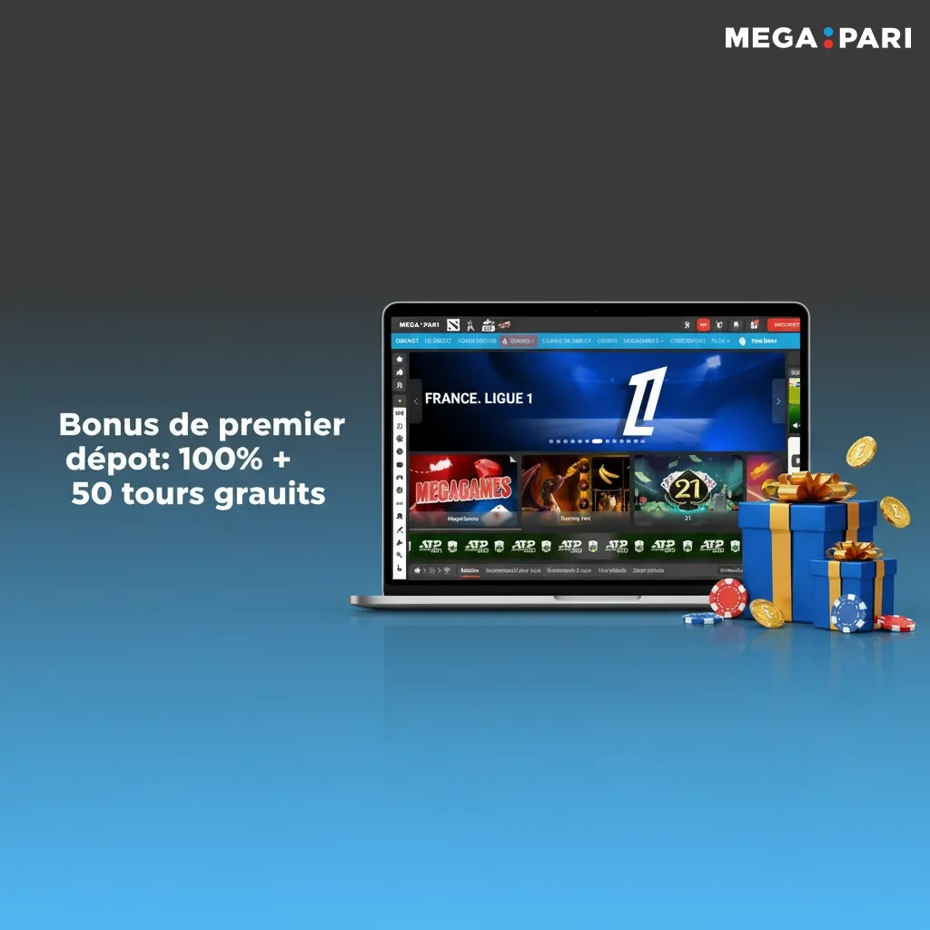 Bannière bonus de bienvenue 100 % et 50 tours gratuits