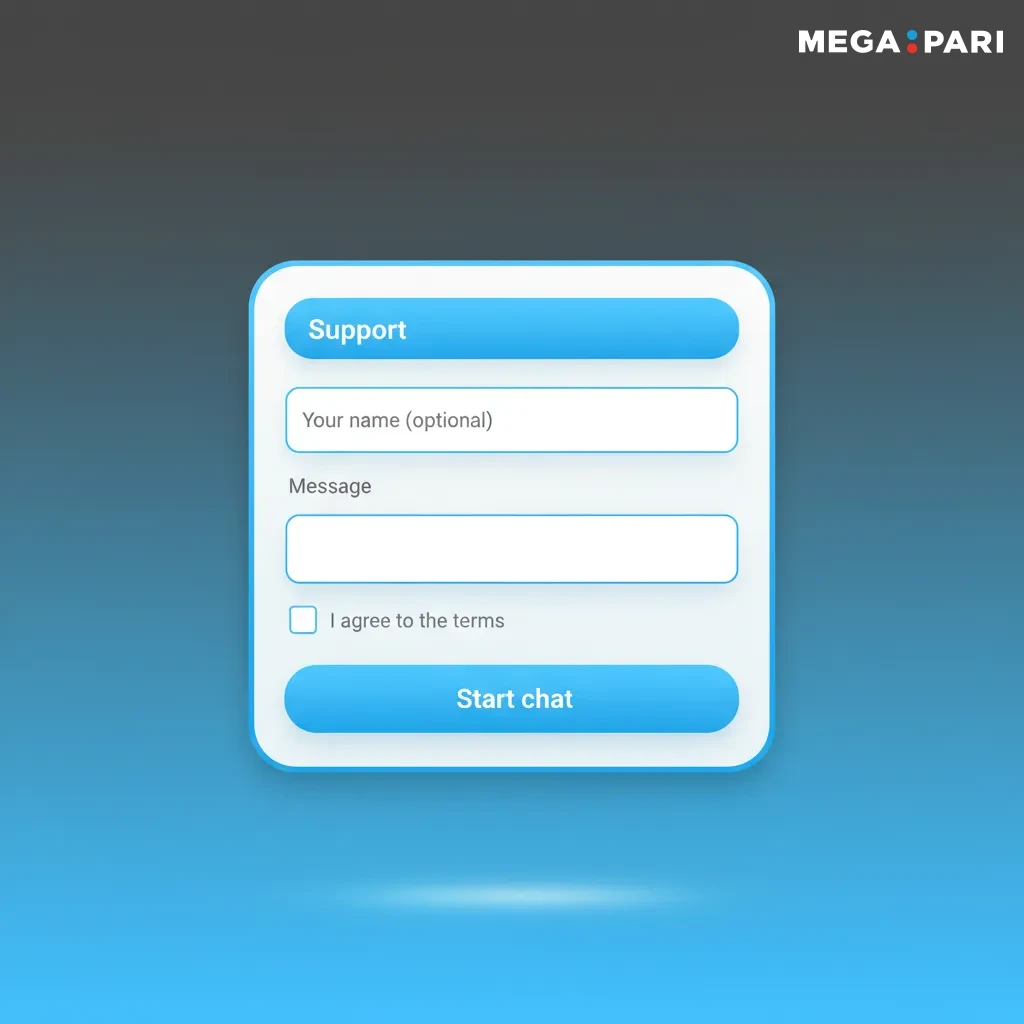 Interface de support client avec chat, e-mail et section FAQ