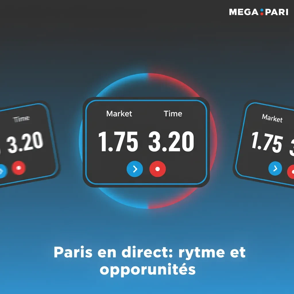 Écran de paris en direct MegaPari avec cotes et streaming temps réel