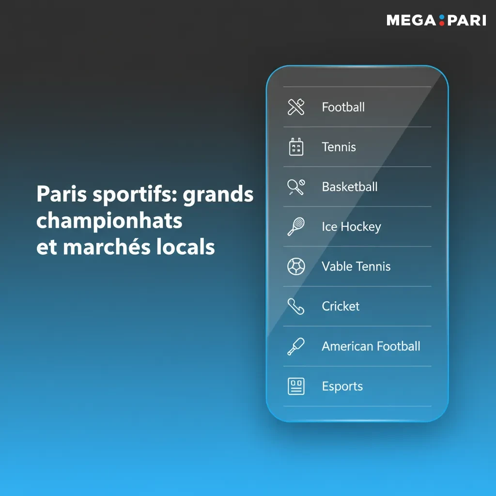 Paris sportifs au MegaPari sur football, basket, tennis et plus