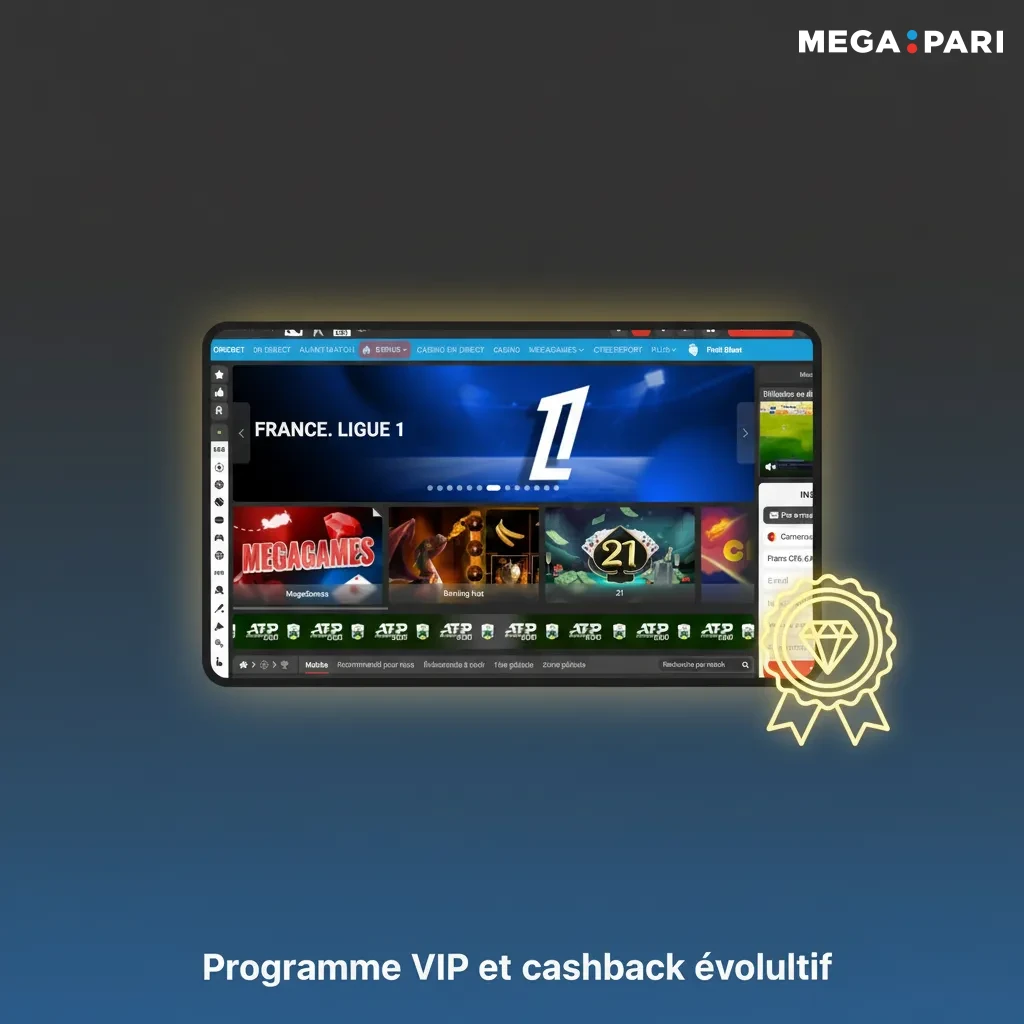 Programme VIP MegaPari avec cashback et avantages exclusifs