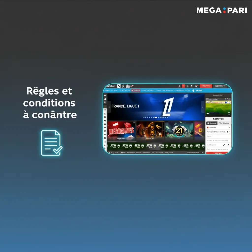 Visuel informatif sur les règles du jeu responsable et conditions de bonus