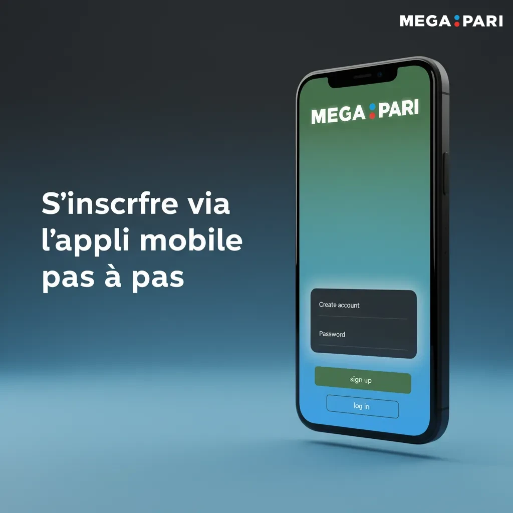Écran mobile illustrant les étapes d’inscription simple et rapide