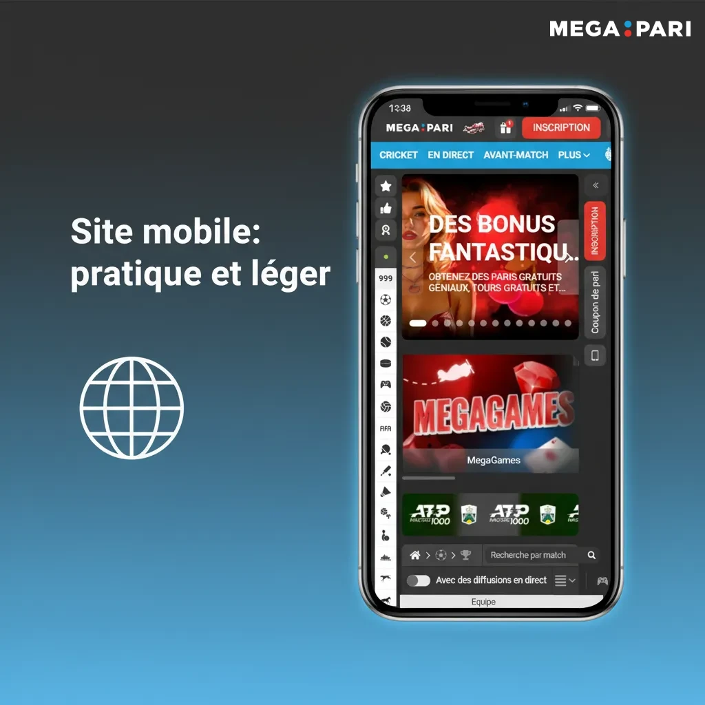 Smartphone affichant un site mobile de paris