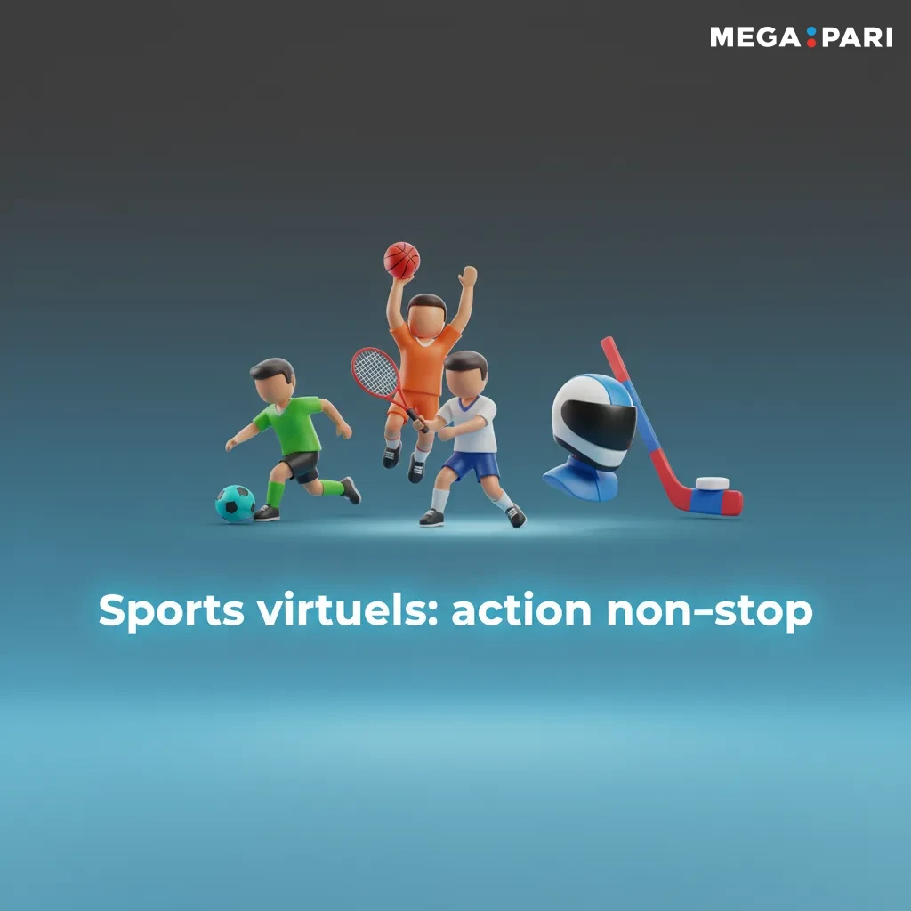 Visuel de sports virtuels avec matchs générés par algorithme RNG